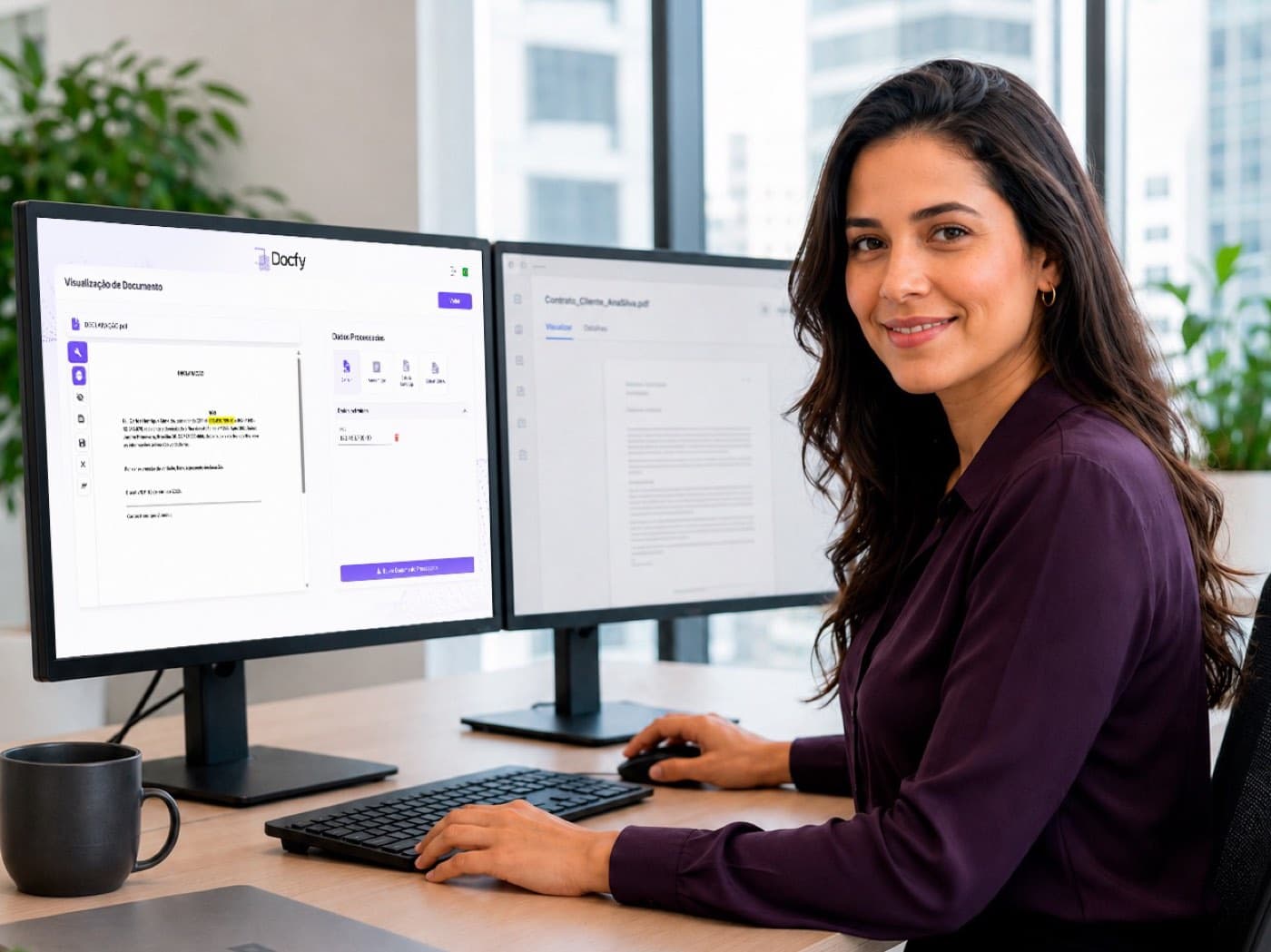 Consulta ao acervo digitalizado no Docfy, sob matriz de permissão por perfil